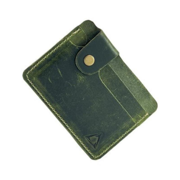Men’s Money Clip Leather Wallet – Green - Image 2