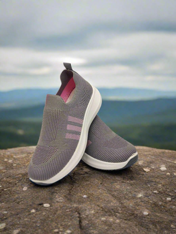 Women's  Leather Walking Sneakers - Image 2