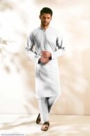 White Plain Soft Cotton Summer Suit for Men – 4.5 Meter Unstitched Fabric
